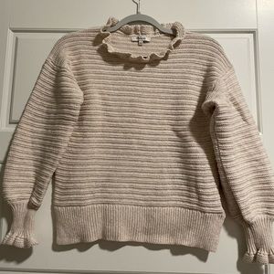 Madewell Ruffle Sweater (cream) size small
